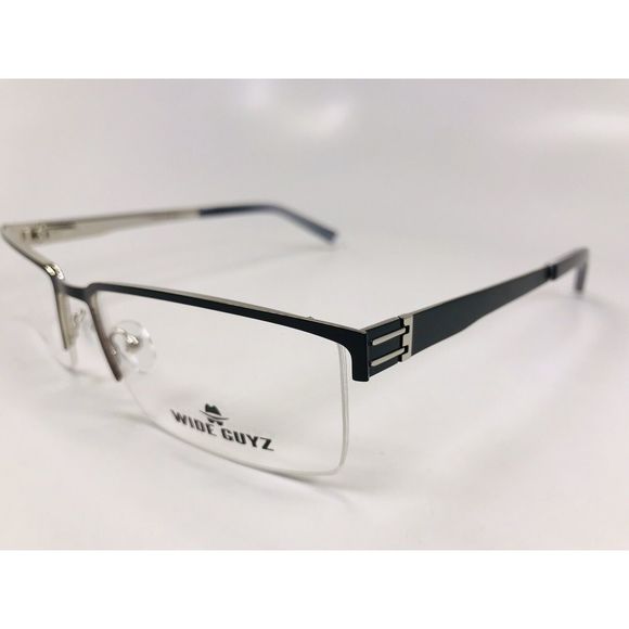 New Wide Guyz Black TONY Eyeglasses 60mm for The Stylish Large Man - Picture 5 of 13